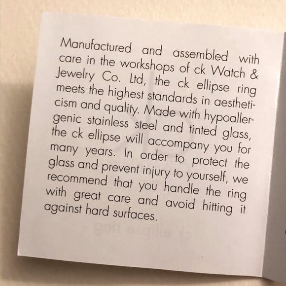 NWT Calvin Klein White Ellipse Ring - Picture 5 of 5